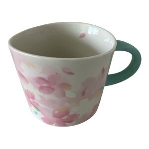 Starbucks Japan  Sakura 2020 Cherry Blossom 12 Oz Mug Teal Handle 12 Oz